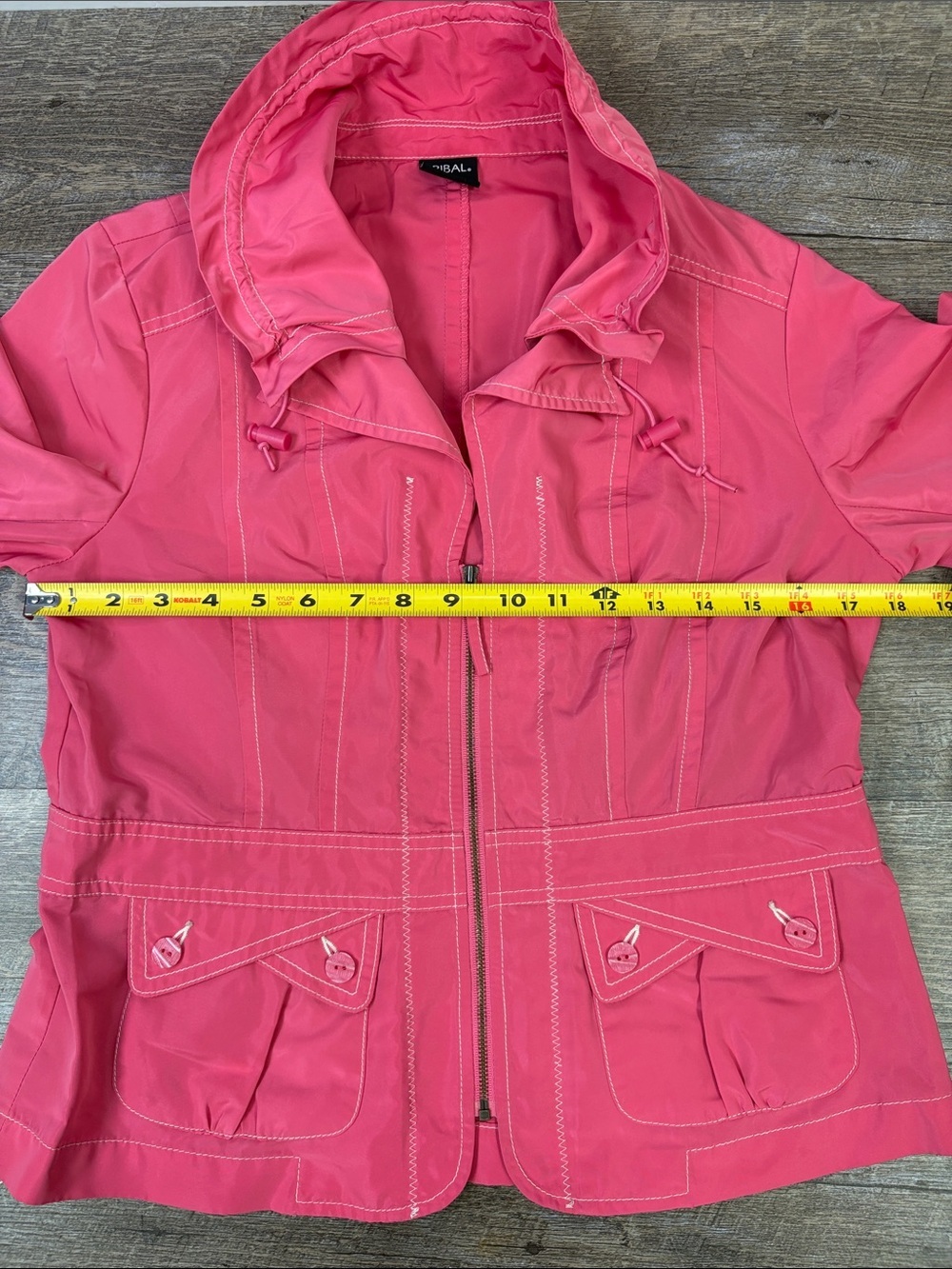 Tribal Bright Pink Tapered Zip Front Jacket Size 6 - Picture 9 of 10